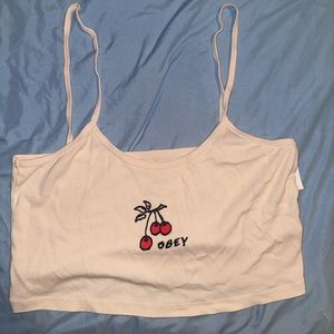 Obey cherry crop tank